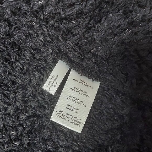 Women's Calvin Klein Black Fleece Zip Up Light Weight Jacket Size 1X - Picture 5 of 6